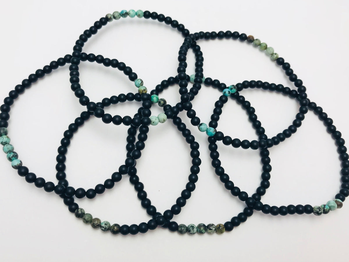 SELF MASTERY BLACK ONYX & TURQUOISE BRACELET