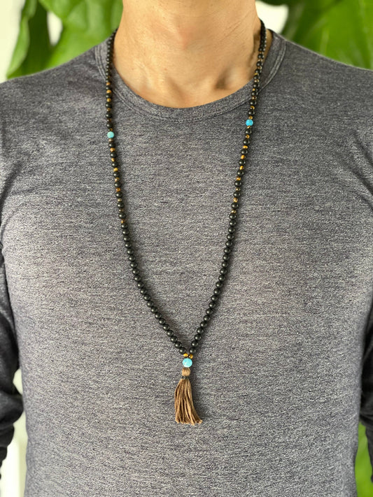 I AM BLACK ONYX MALA BEADS
